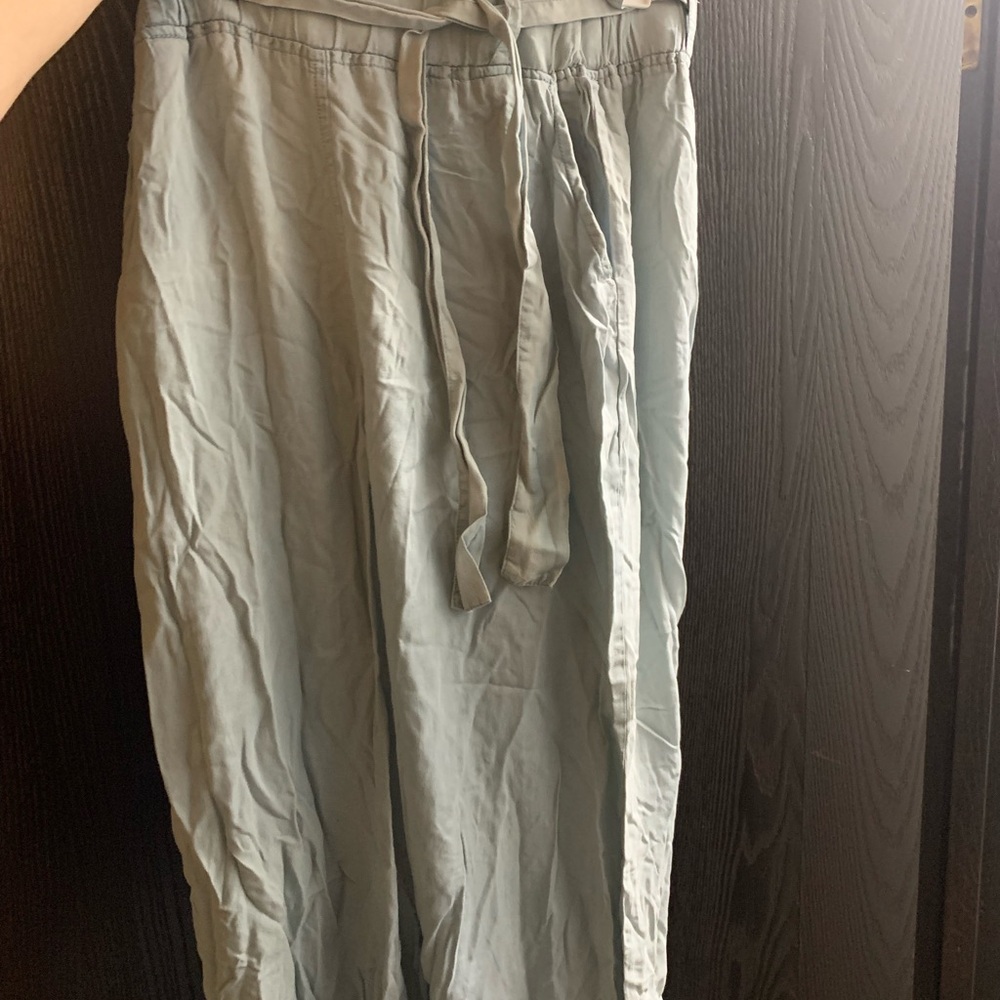 Light Blue High Waisted Flowy Pants